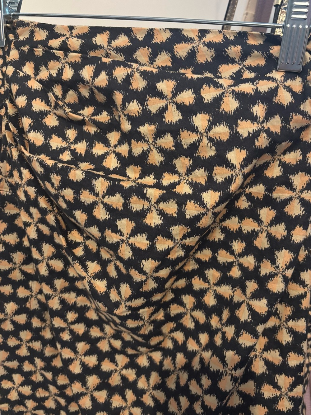 ba&sh Black and Beige Floral-Tonal Print Wrap Skirt Womens Size S, ba&sh size 1 - Picture 5 of 11